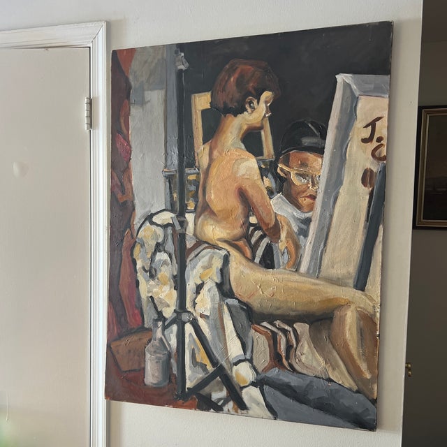 American modern impressionist style unframed signed. Jenna Coleman