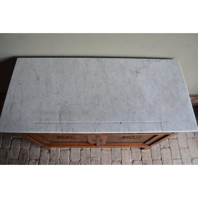 Stone Art Deco Wardrobe in Oak with Marble Top For Sale - Image 7 of 12