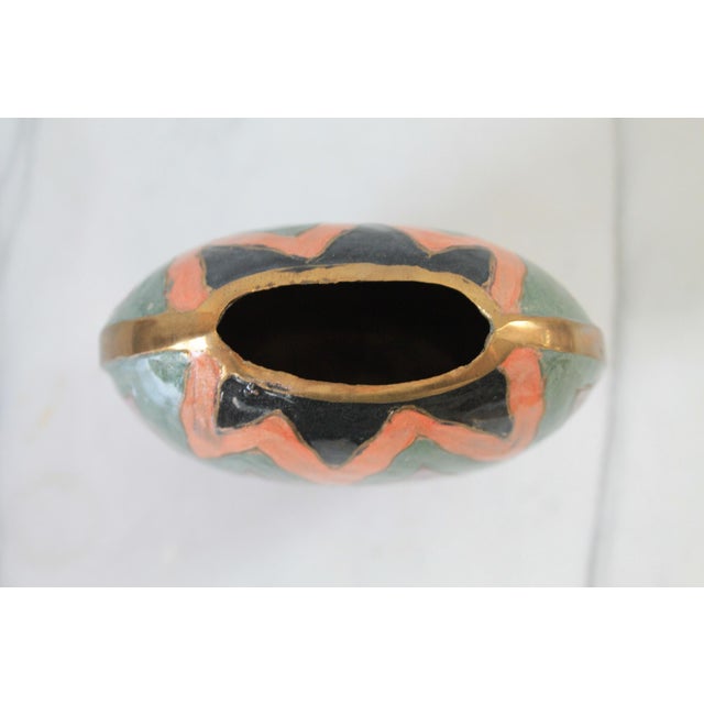Metal Vintage 1990's Brass Cloisonné Vase For Sale - Image 7 of 9