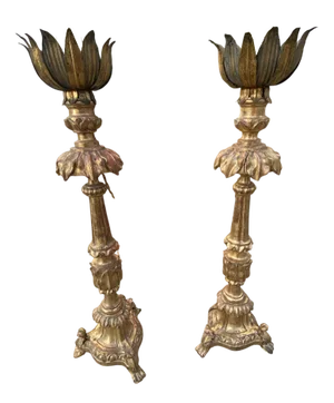 Antique Candle Sticks, Set of 2