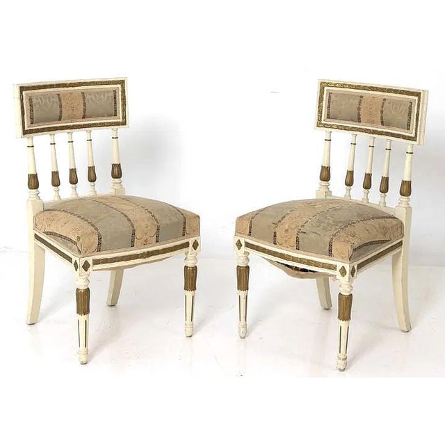 1940s Set 4 Swedish Vintage Dining Chairs For Sale - Image 4 of 12