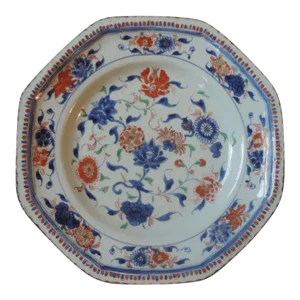 1745 Chinese Porcelain Imari Palette Octagonal Charger Platter