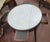 White Antique French Marble Top Round Boulle Table For Sale - Image 8 of 11