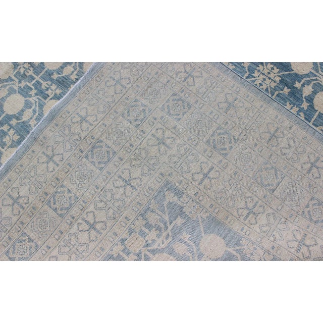 Pomegranate Design Modern Khotan Lt Blue Rug by Keivan Woven Arts 8'7 X 12'5 For Sale - Image 10 of 10