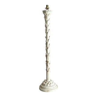 Vintage Regency Plaster Palm Tree Floor Lamp After Chapman For Sale