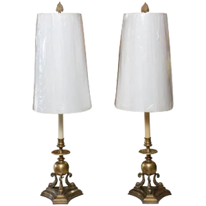 Pair of Chapman Dolphin Motif Lamps