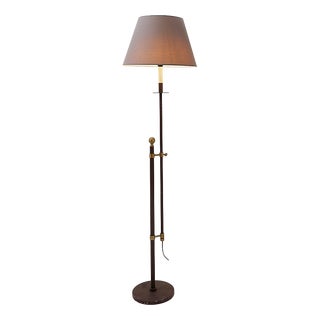 Mid-Century Height-Adjustable Floor Lamp in the style of Bergboms, 1960s For Sale