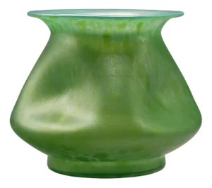 Iridescent Green Glass Vase attributed to Johann Loetz Witwe for Loetz Glass, 1890s