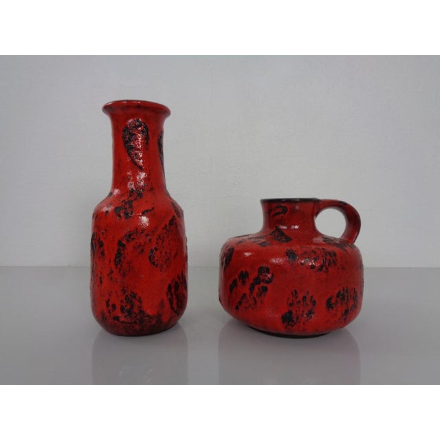 Red Lava Ceramic Vases from Gräflich Ortenburg, 1960s, Set of 2 For Sale - Image 18 of 18