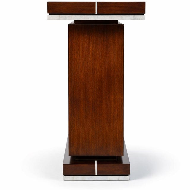 Wildwood 60” Shelldon Console Table in Dark Mahogany For Sale - Image 4 of 6