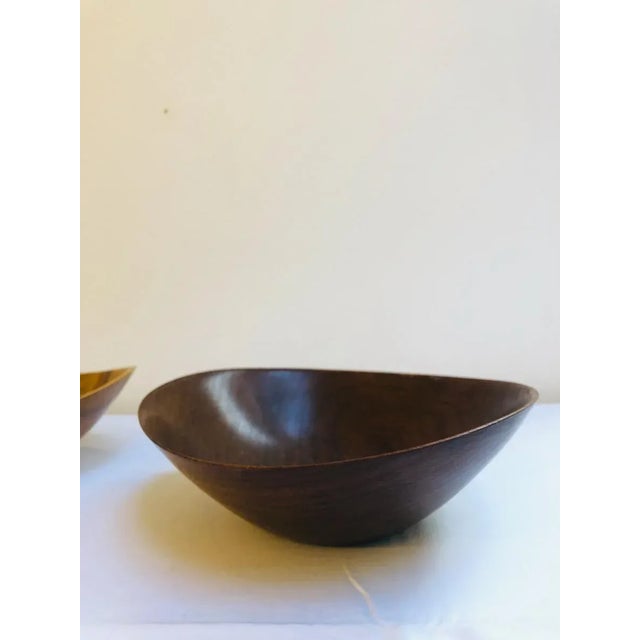 Danish Handmade Teak Bowls, 1960s, Set of 3 For Sale - Image 11 of 15