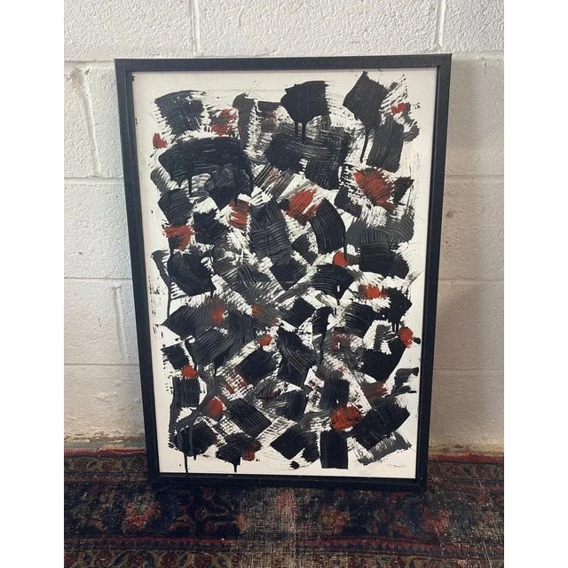 2000 - 2009 Original Signed Abstract Wall Art Painting For Sale - Image 5 of 9