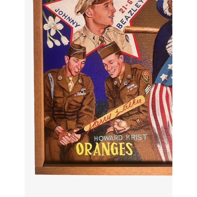 Orange Ben Sakoguchi "Gi Ball Brand" From "Orange Crate Series" Signed Original For Sale - Image 8 of 12