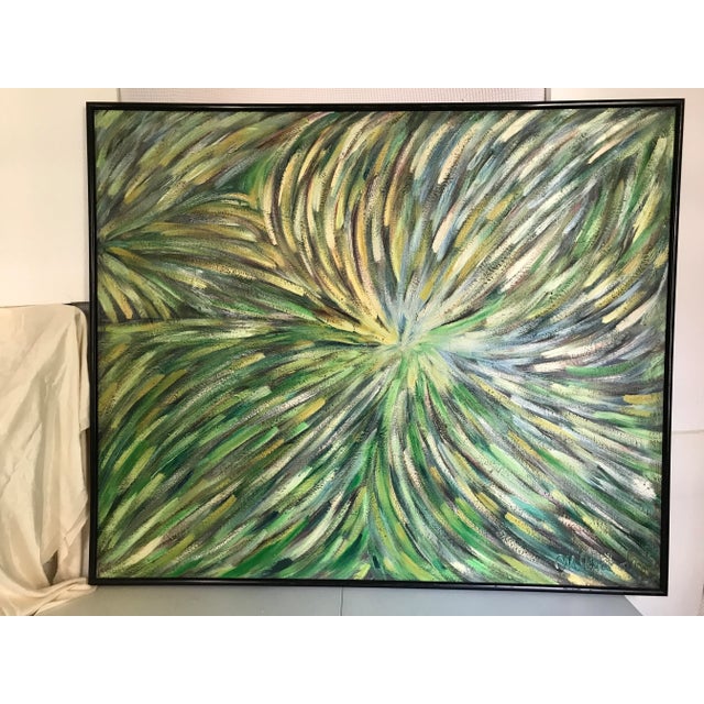The Awakening Original Abstract Expressionist Oil Painting on European Linen by Monique Nichols "The Awakening" is a...