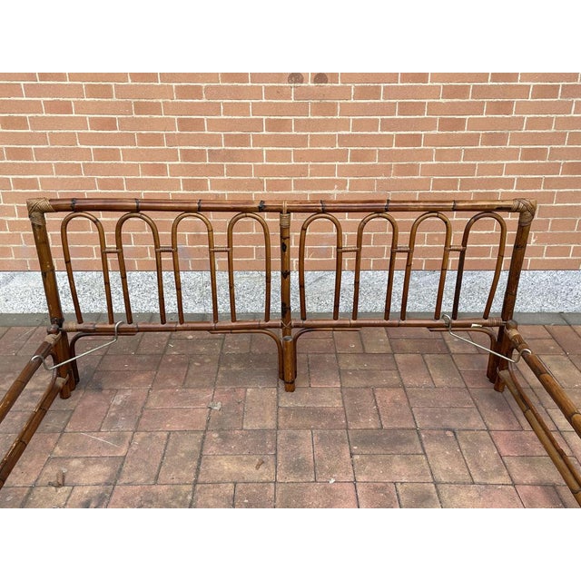 Mid-Century Modern Bamboo Double Bed from Dal Vera, Italy, 1970s For Sale - Image 3 of 16