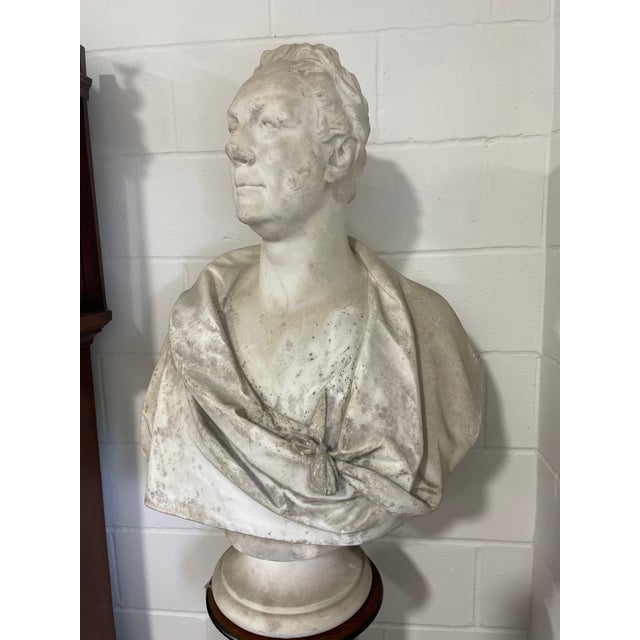 Stone 19th Century English Marble Bust For Sale - Image 7 of 11