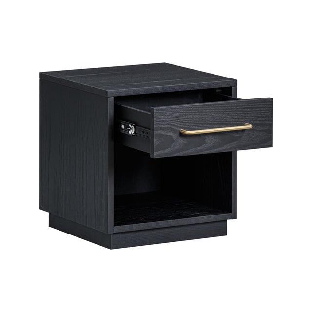 Marlow Black Wood Nightstand For Sale In Los Angeles - Image 6 of 9