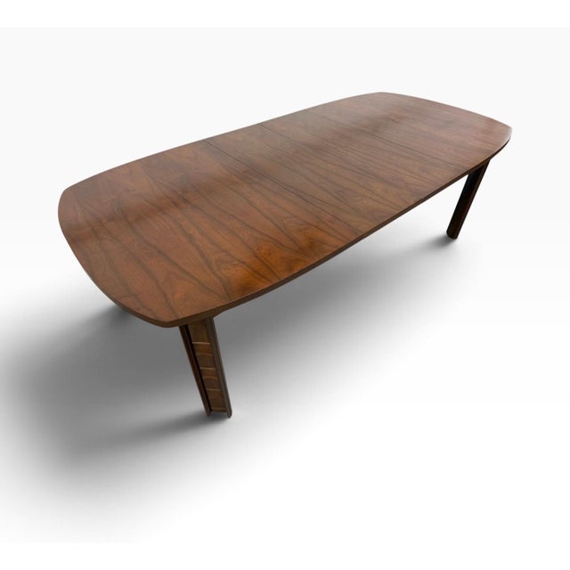 Brown Mid-Century Modern Brutalist Walnut Dining Table For Sale - Image 8 of 10