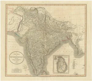 Map of Hindoostan Detailed British Cartography of India by John Cary, 1806