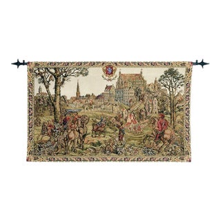 Old Brussels Tapestry - 65 X 107 Cm (2'2" X 3'6") - Requires Rod Size 3 For Sale