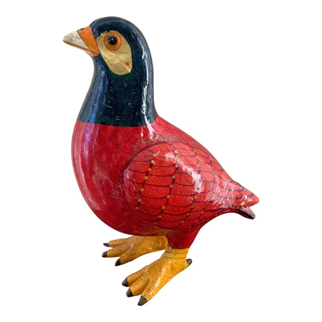 Late 20th Century Sergio Bustamente Papier Mâche Bird Le Sculpture For Sale