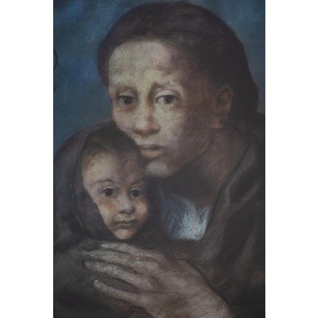 Pablo Picasso (1881-1973) (after) Mother and Child with a Headscarf Original color poster after the 1903 painting Printed...