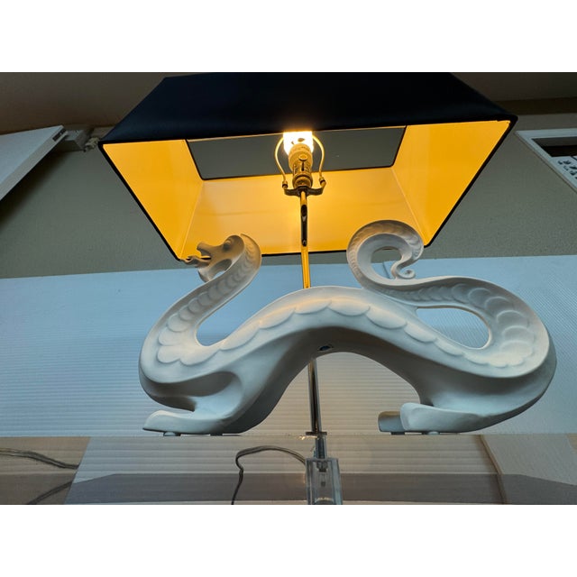 Jonathan Adler Porcelain Dragon Table Lamp For Sale - Image 9 of 12
