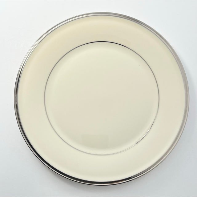 Contemporary Lenox “Solitaire” Bone China Salad Plates -Set of 6 For Sale - Image 3 of 5