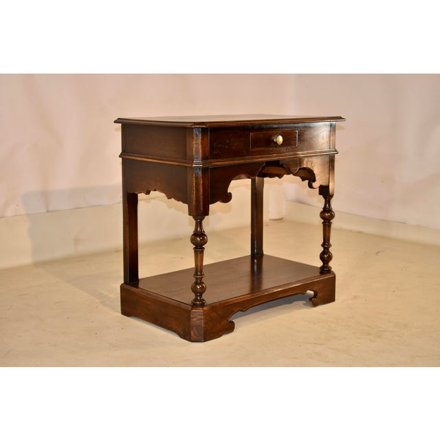 Victorian 19th Century English Oak Console or Side Table For Sale - Image 3 of 11