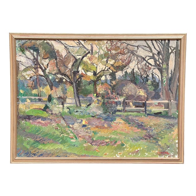 Bengt Crantz, Layered Landscape, 1950s, Oil on Panel, Framed For Sale