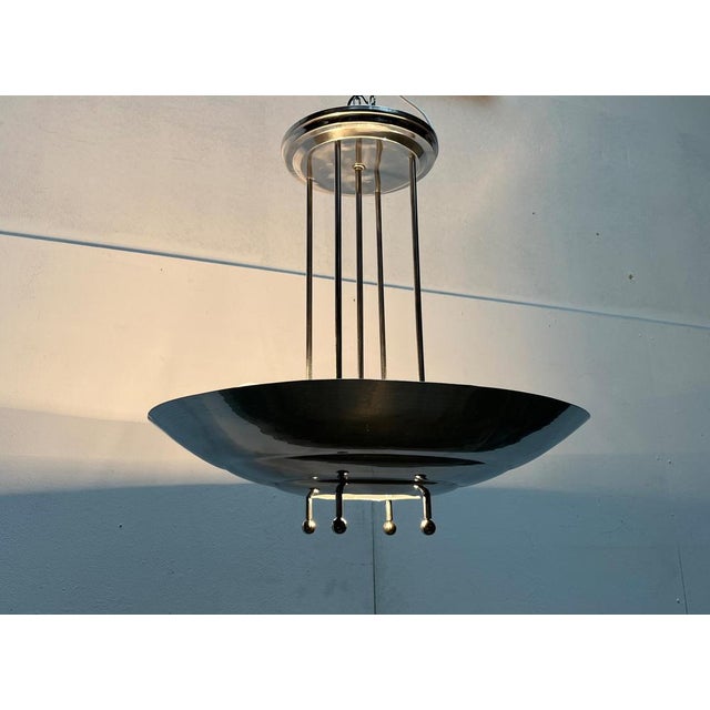 Mid-Century Modern Art Deco Style Pendant Lamp, 1950s For Sale - Image 4 of 18