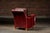 Late 20th Century Pair of Plush Leather Armchairs With Ottoman in Burgundy For Sale - Image 10 of 18