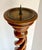Brown Pair of Theodore Alexander Barley Twist Extra Tall Wood Candlestick Holders For Sale - Image 8 of 9