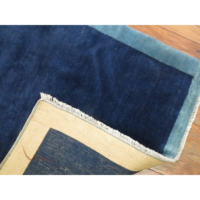 Blue Vintage Chinese Minimalist Rug For Sale - Image 18 of 18