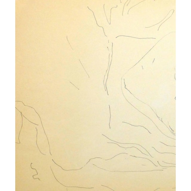 Illustration 1970s Illustration Pen & Ink Drawing, Cat in Sweet Slumber For Sale - Image 3 of 5