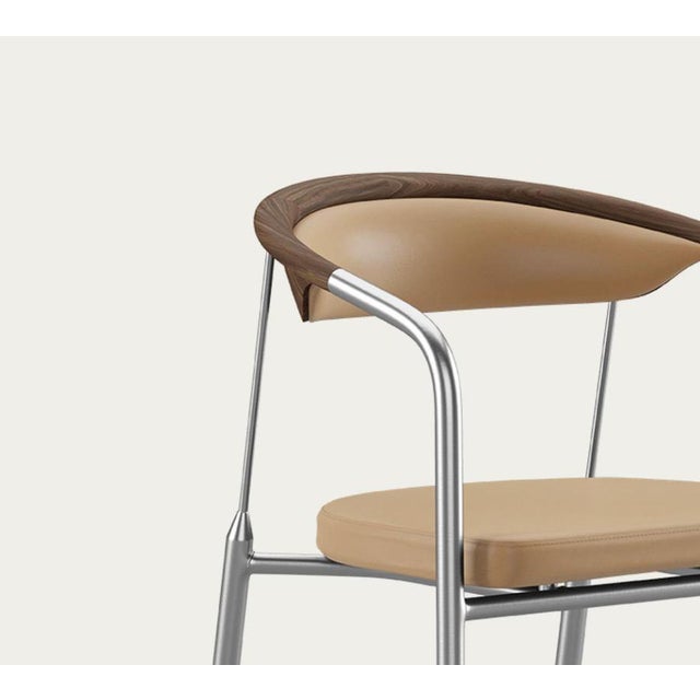 Not Yet Made - Made To Order Chairman Chair in Walnut with Upholstery in Sand by Henrik Tengler for One Collection For Sale - Image 5 of 15