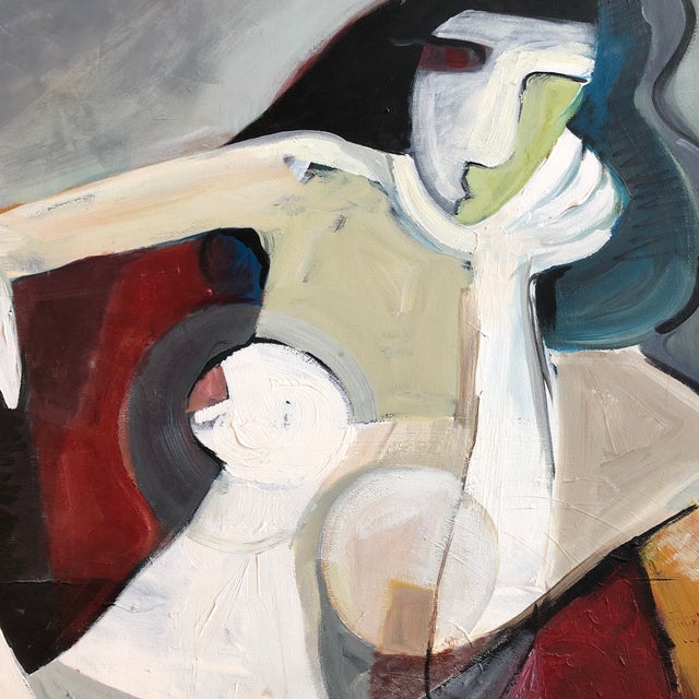 Contemporary Original Stewart Ross Female Nude Modernist Painting For Sale - Image 3 of 5