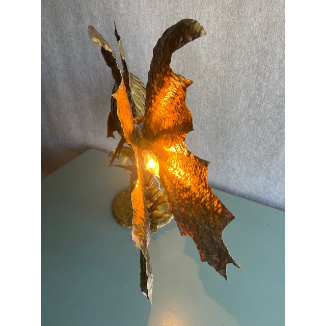 Metal Large Vintage C1970s Brutalist Illuminated Metal Goldfish Sculpture in the Style of Isabelle and Richard Faure For Sale - Image 7 of 12