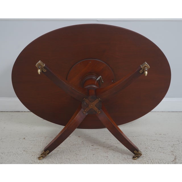 Elliptical Adjustable Height Breakfront Coffee Table For Sale - Image 14 of 14