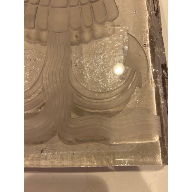 Religious Vintage Large Art Glass Chi-Ro Paperweight For Sale - Image 3 of 9