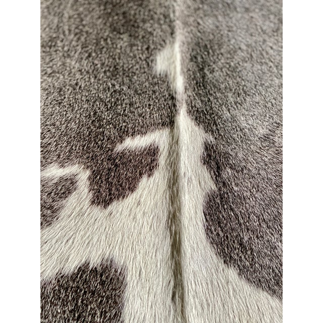 Natural Gray & White Brazilian Cowhide 75" X 93 For Sale In Los Angeles - Image 6 of 7