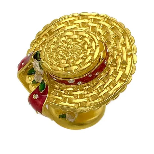 This is a Estée Lauder Sun Bonnet Hat Perfume Box. It's still full of "Perfect Pleasures" solid perfume. It has a detailed...