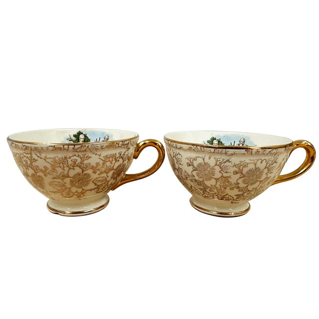 Vintage Homer Laughlin Eggshell Georgian Tea Set, 22-Karat Gold Gilt For Sale - Image 4 of 13