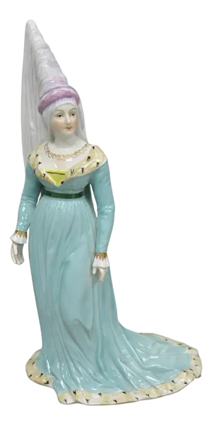 Antique Carl Thieme Potschappel German Dresden Porcelain Medieval Lady Figurine