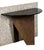 Contemporary Sculptural Corten Steel Console Table With Black Marble Top and Granite Back Panel For Sale
