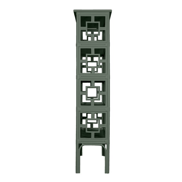 Coastal Sobe Etagere, Evergreen For Sale - Image 3 of 5