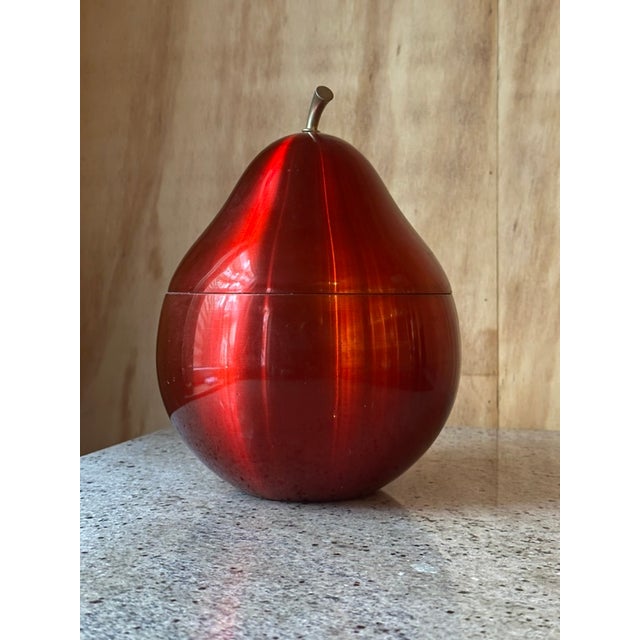 Mid-Century Red Pear Ice Bucket from Daydream Australia, 1960s For Sale - Image 13 of 17