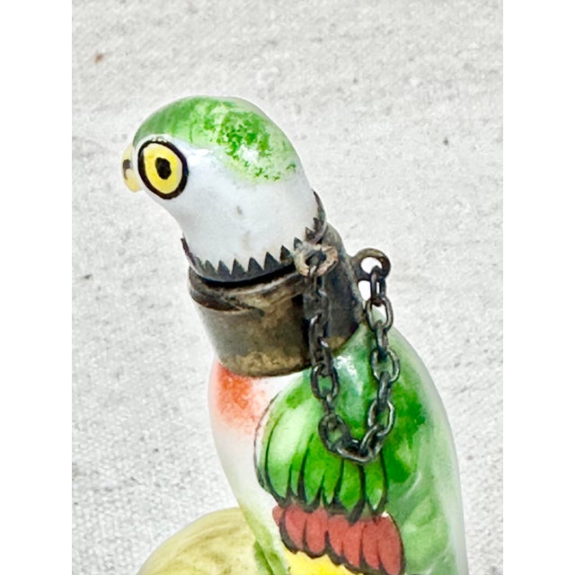 Vintage Hand Painted Limoges Parrot Perfume Bottle For Sale In New Orleans - Image 6 of 10