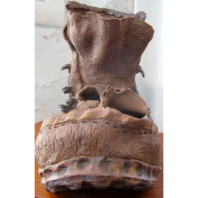 1960s Outsider Art Clay Boot Sculpture For Sale - Image 4 of 5