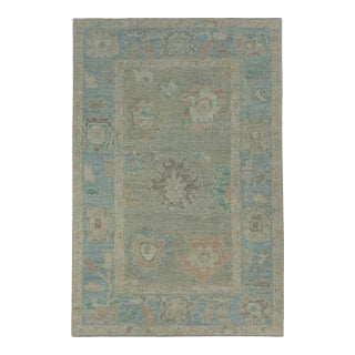 Turkish Oushak Rug 3'10" x 5'9" #17248 For Sale